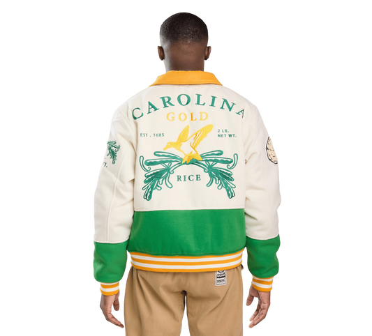 Carolina Gold Letterman Jacket - SweetGrass Clothing Company