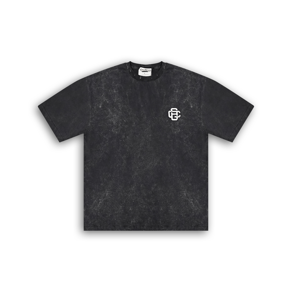 Black Acid Wash T-shirt (Black) - SweetGrass Clothing Company