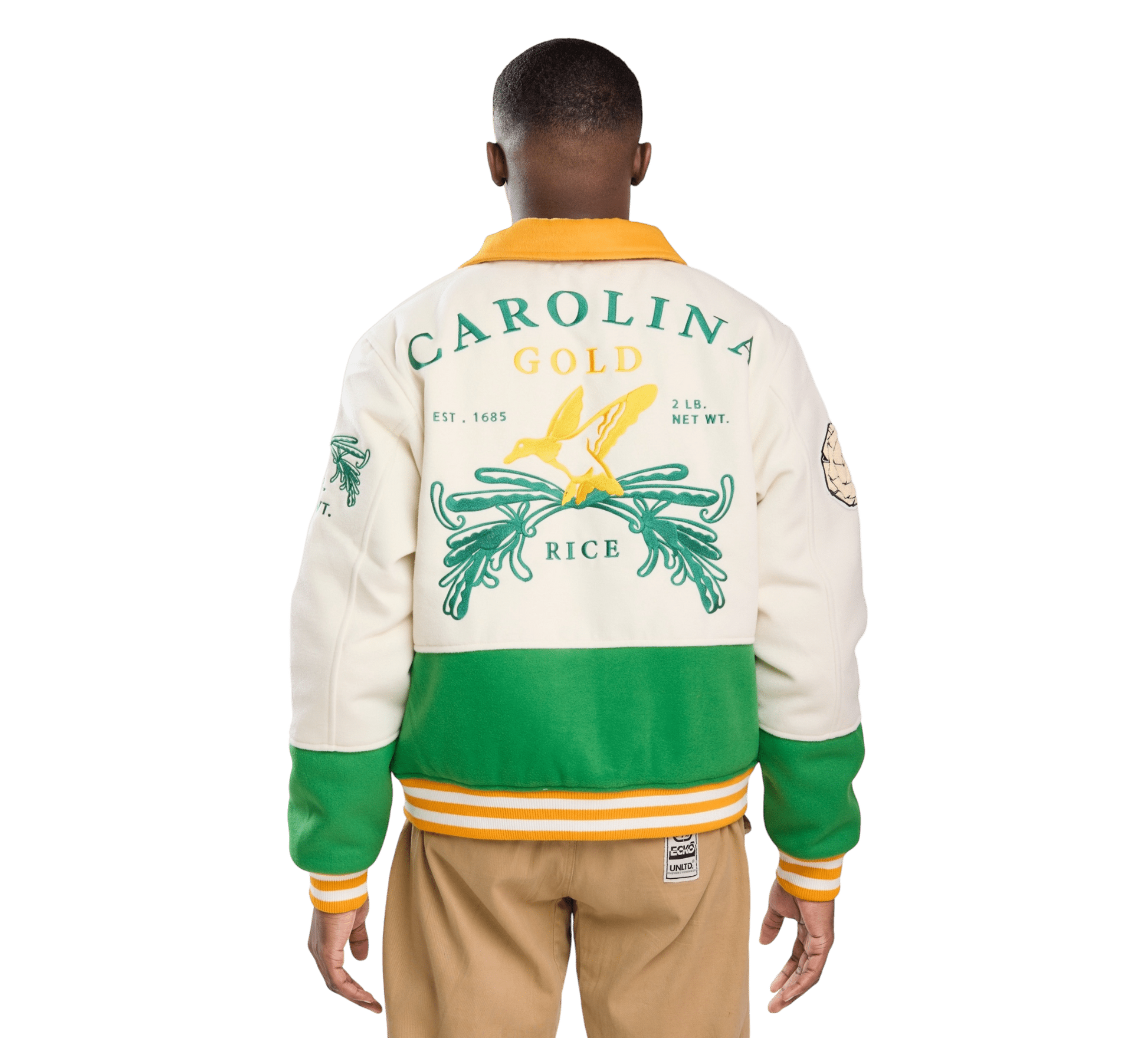 Carolina Gold Letterman Jacket - SweetGrass Clothing Company