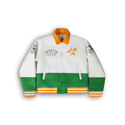 Carolina Gold Letterman Jacket - SweetGrass Clothing Company