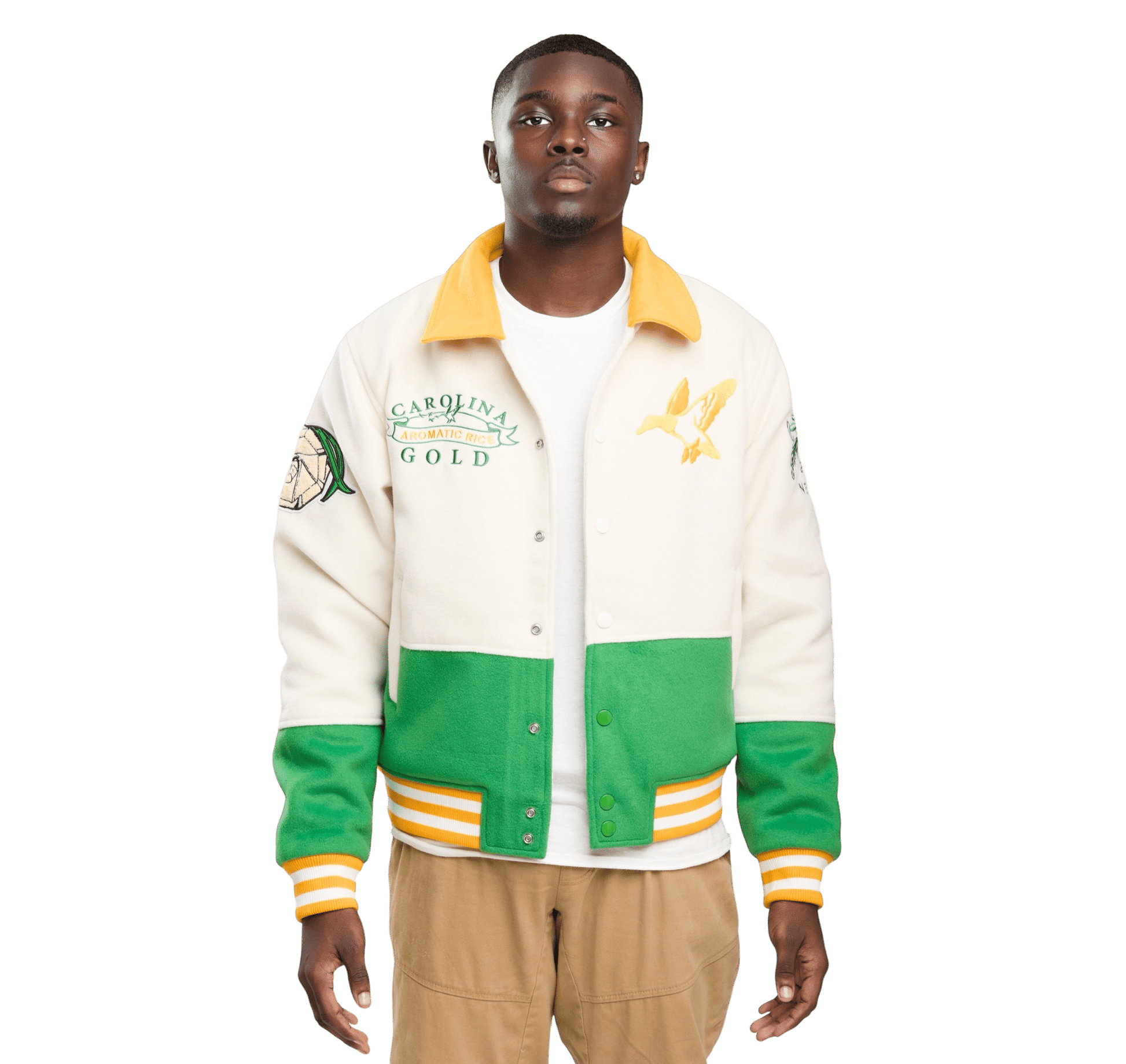 Carolina Gold Letterman Jacket - SweetGrass Clothing Company