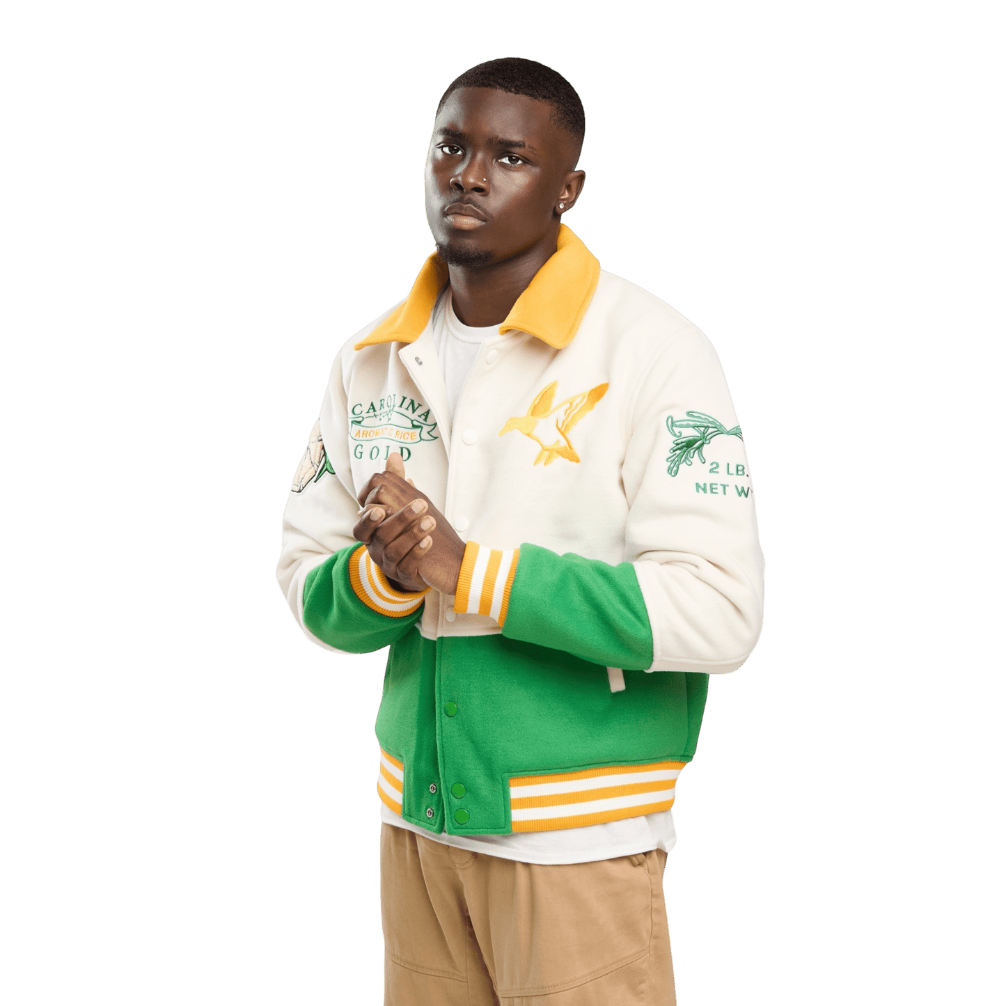 Carolina Gold Letterman Jacket - SweetGrass Clothing Company