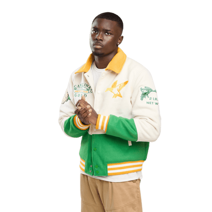 Carolina Gold Letterman Jacket - SweetGrass Clothing Company