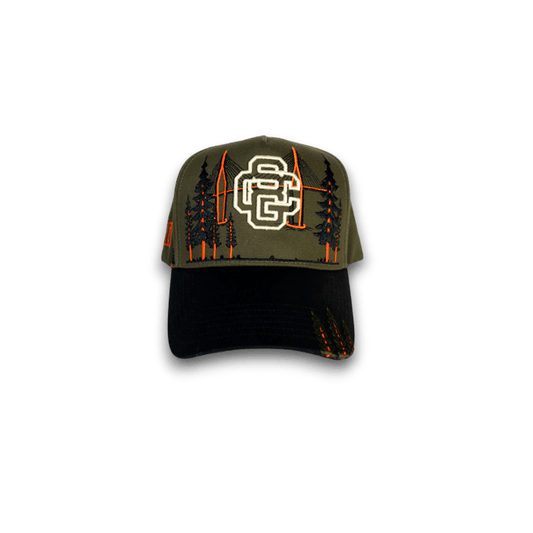 Olive Skyline Snapback - SweetGrass Clothing Company