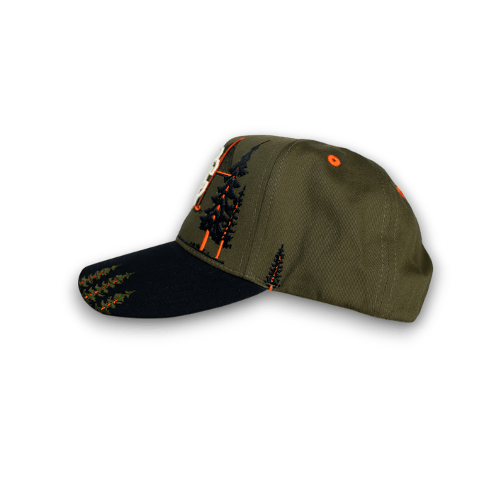 Olive Skyline Snapback - SweetGrass Clothing Company