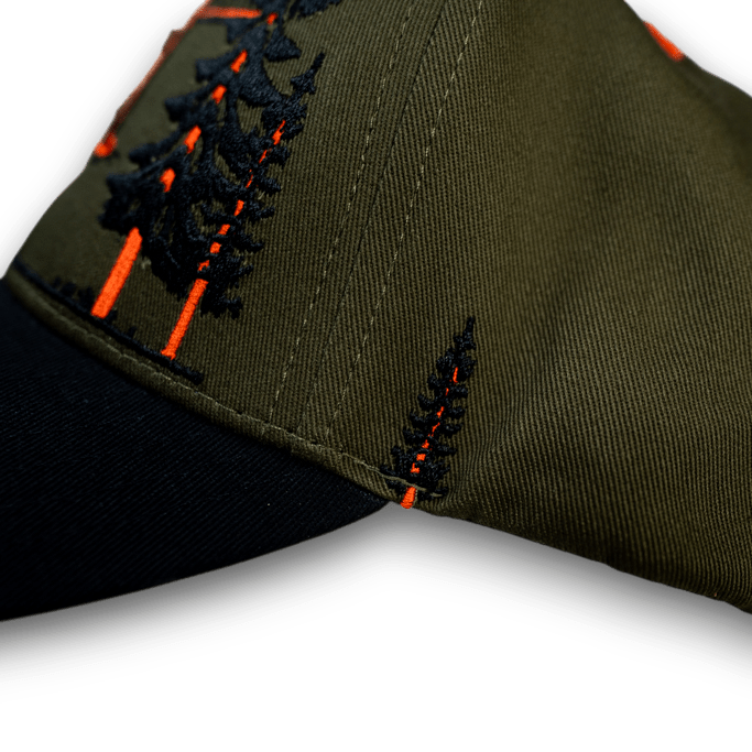 Olive Skyline Snapback - SweetGrass Clothing Company