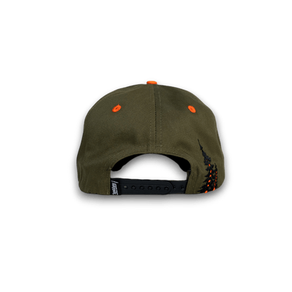Olive Skyline Snapback - SweetGrass Clothing Company