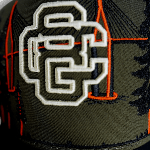 Olive Skyline Snapback - SweetGrass Clothing Company